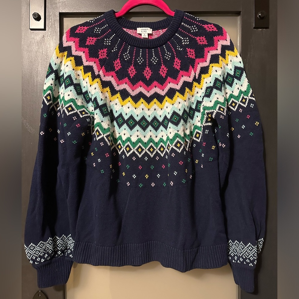 Crown and Ivy fair isle sweater
Size large